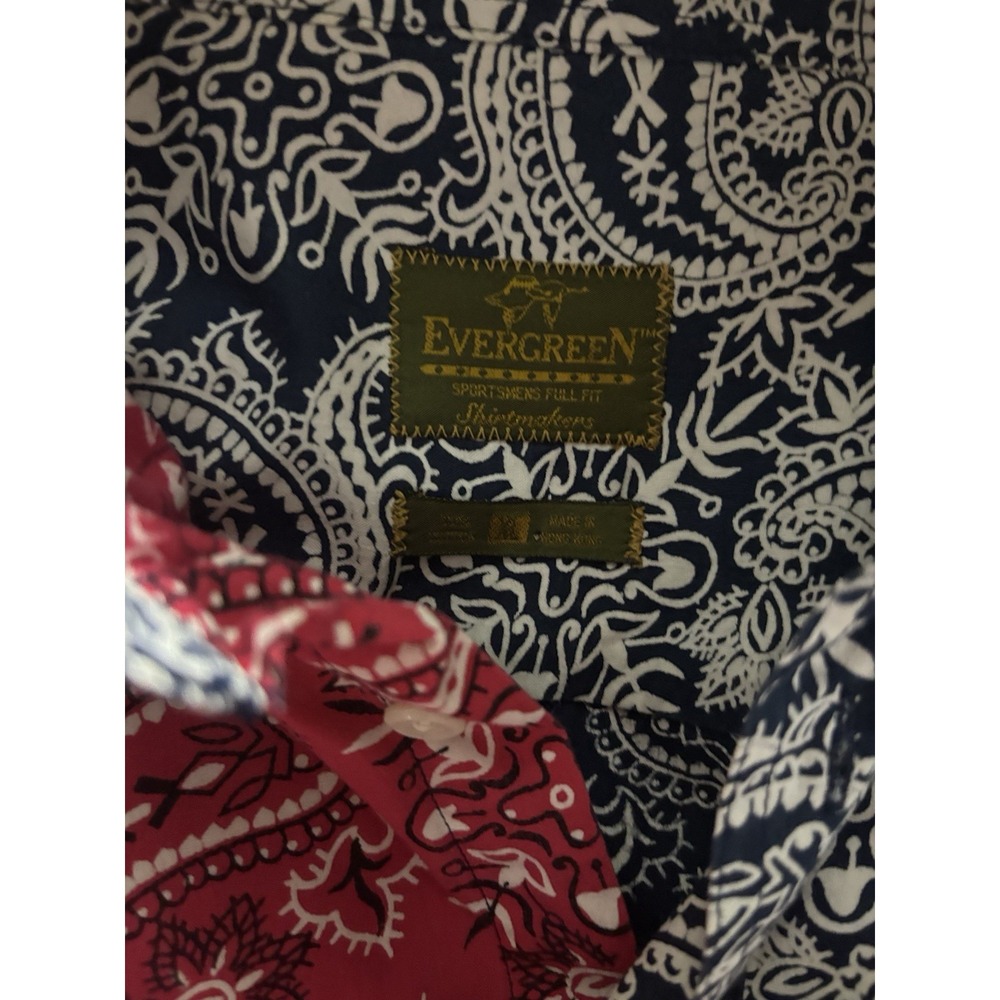 Evergreen‎ XL Bandana Pasily  Shirt Mens Country Western Handkerchief Pattern - Picture 7 of 7